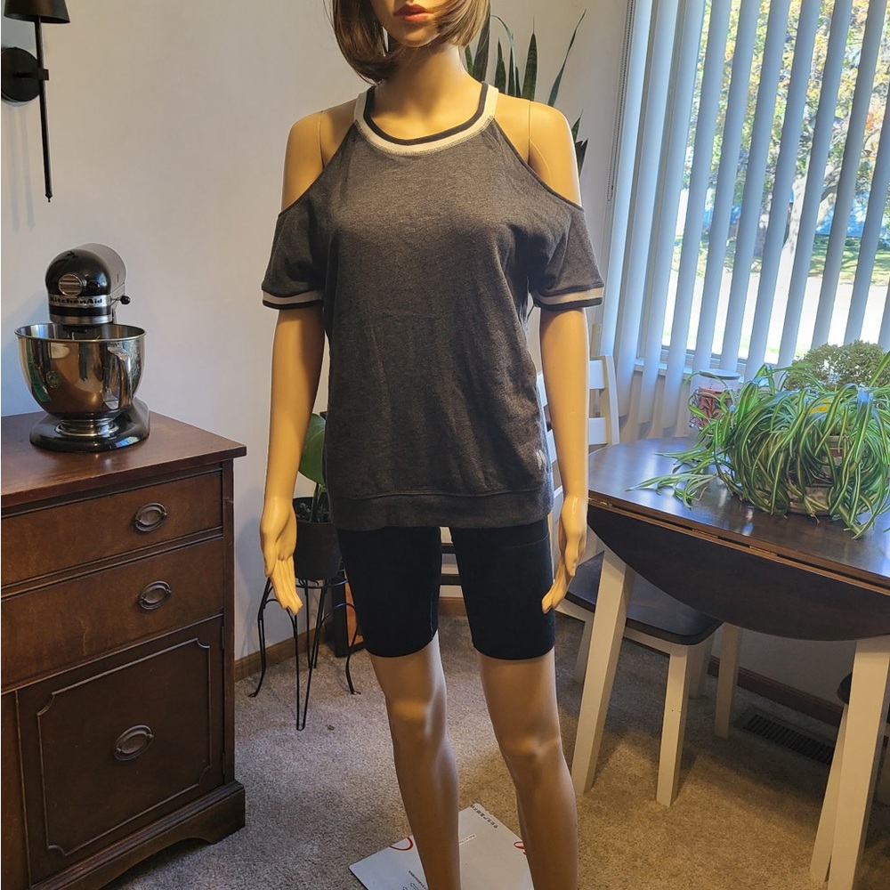 Victoria's Secret Gray Cold Shoulder Tee